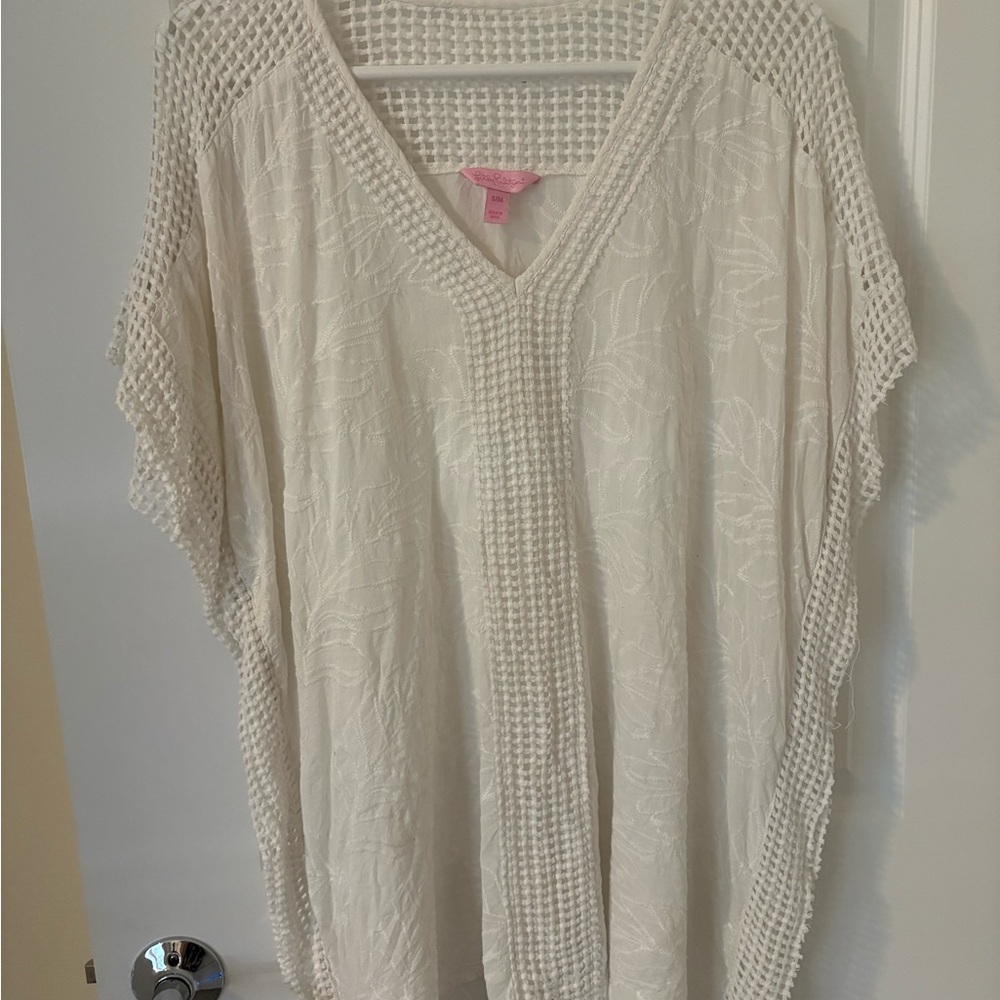 Lilly Pulitzer Cream Textured cover up